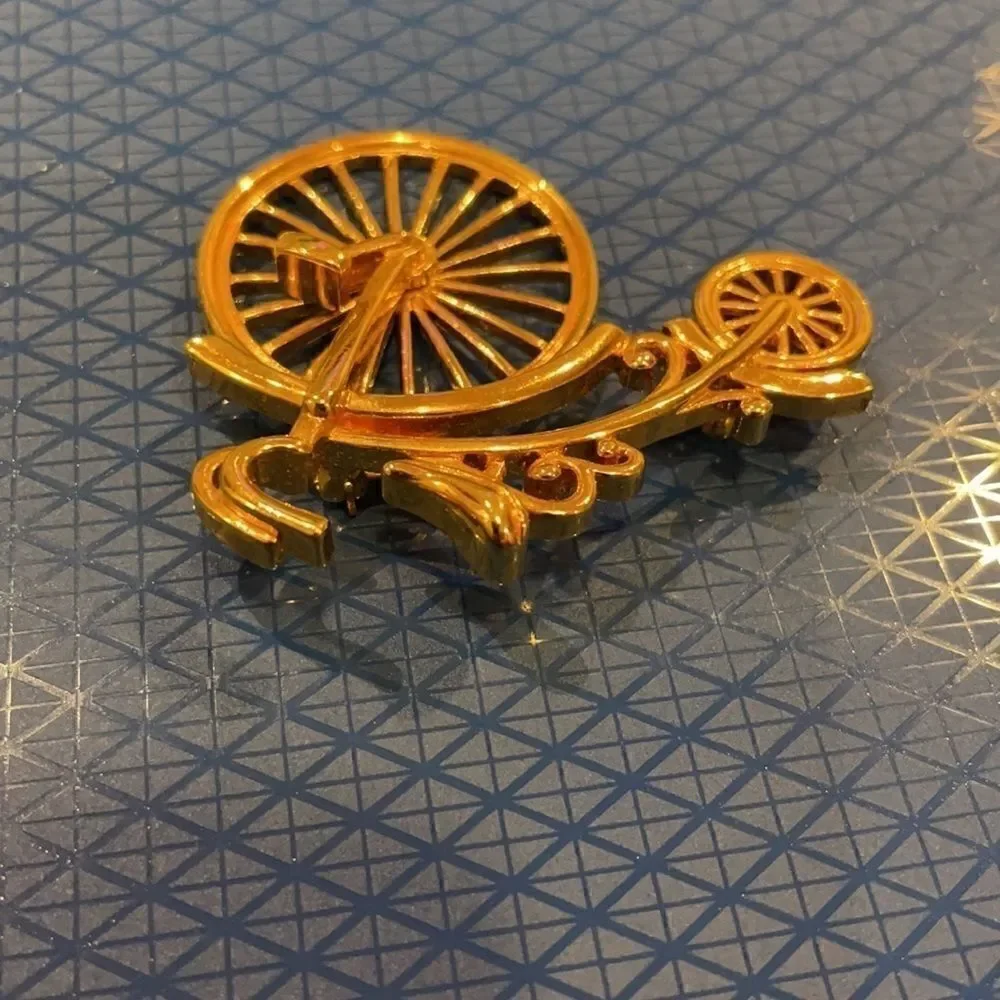 Vintage 1970’s Penny Farthering Bicycle Brooch/Pin